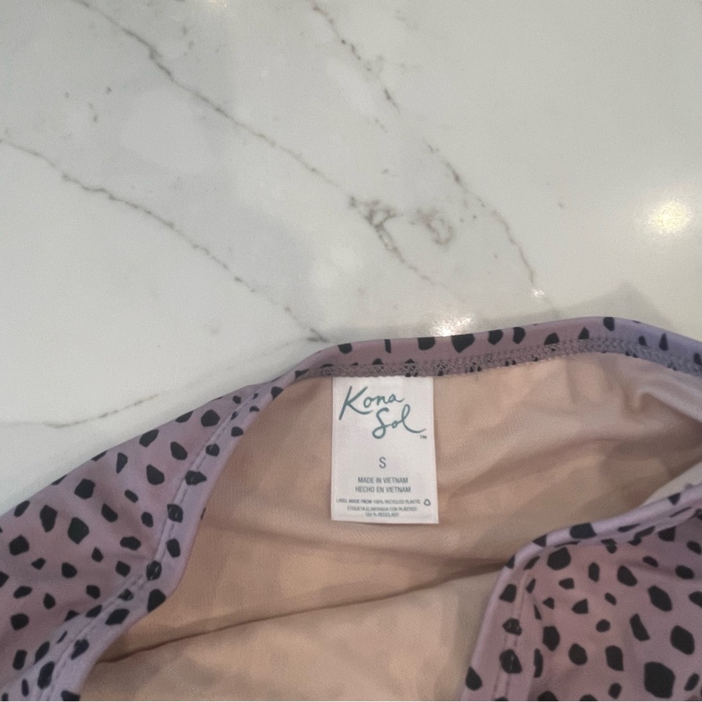 NWOT Kona Sol Purple with Black Spots  Bathing Suit Bottoms - Picture 4 of 8